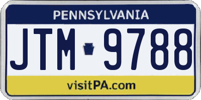 PA license plate JTM9788