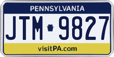 PA license plate JTM9827