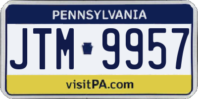 PA license plate JTM9957