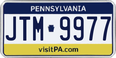 PA license plate JTM9977