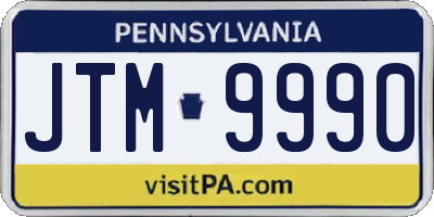 PA license plate JTM9990