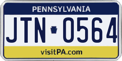 PA license plate JTN0564
