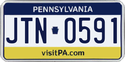 PA license plate JTN0591