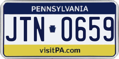 PA license plate JTN0659