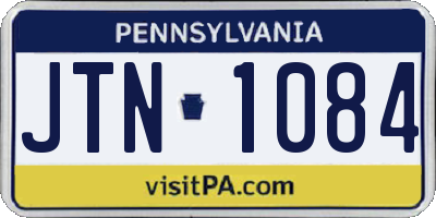 PA license plate JTN1084