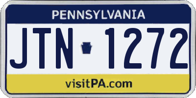 PA license plate JTN1272