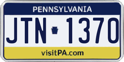 PA license plate JTN1370