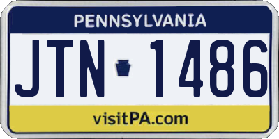 PA license plate JTN1486