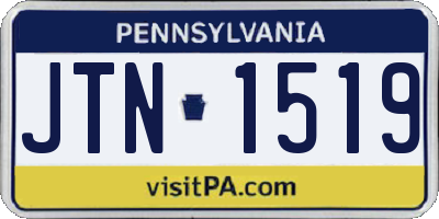 PA license plate JTN1519