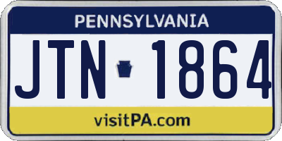 PA license plate JTN1864