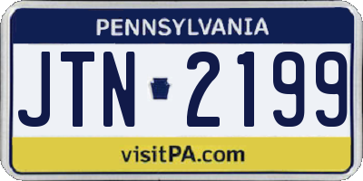 PA license plate JTN2199