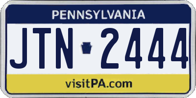 PA license plate JTN2444