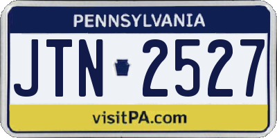 PA license plate JTN2527