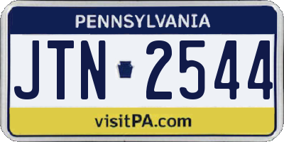 PA license plate JTN2544