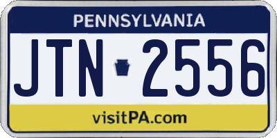 PA license plate JTN2556