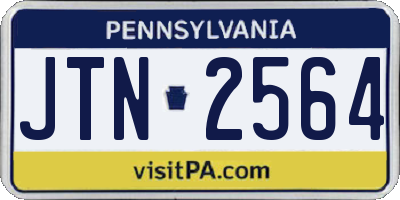 PA license plate JTN2564