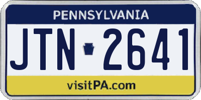 PA license plate JTN2641