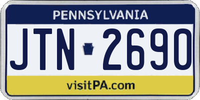 PA license plate JTN2690