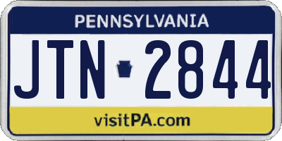 PA license plate JTN2844
