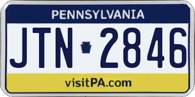 PA license plate JTN2846