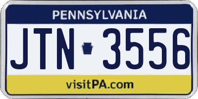 PA license plate JTN3556