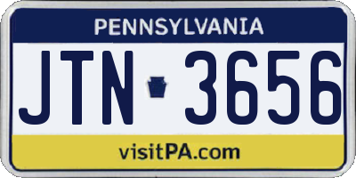 PA license plate JTN3656