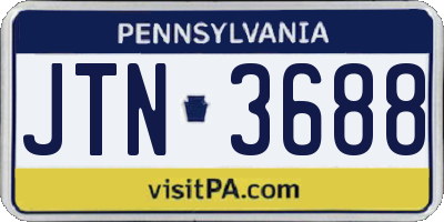 PA license plate JTN3688