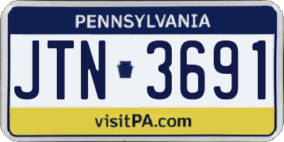 PA license plate JTN3691