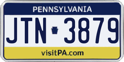PA license plate JTN3879