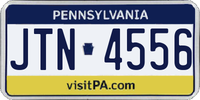 PA license plate JTN4556