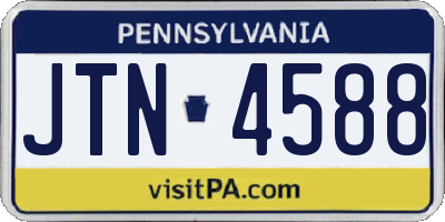 PA license plate JTN4588