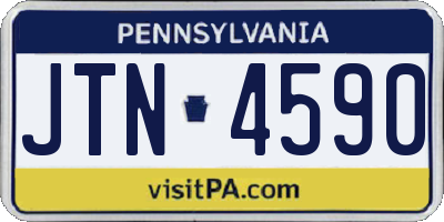 PA license plate JTN4590