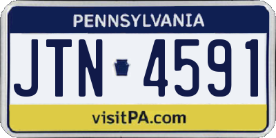 PA license plate JTN4591