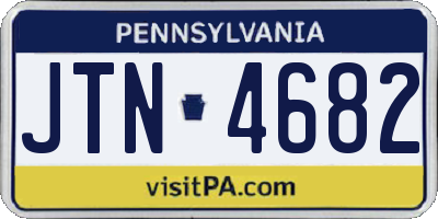 PA license plate JTN4682