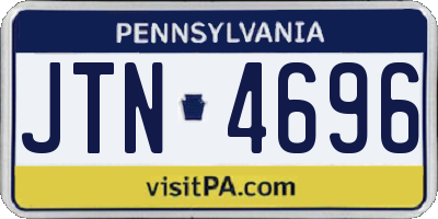 PA license plate JTN4696