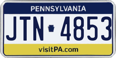 PA license plate JTN4853