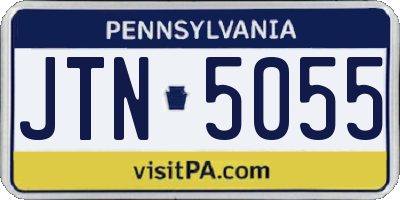PA license plate JTN5055