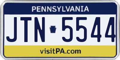 PA license plate JTN5544