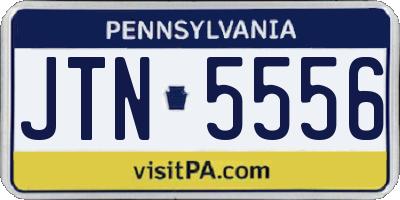 PA license plate JTN5556