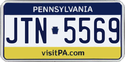 PA license plate JTN5569