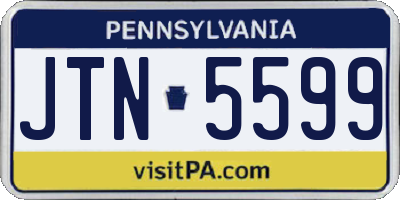 PA license plate JTN5599