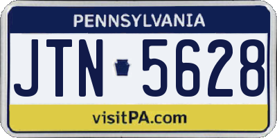 PA license plate JTN5628