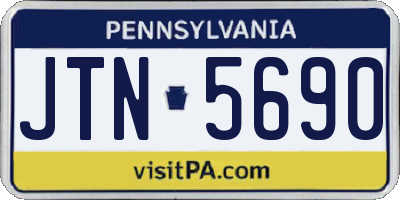 PA license plate JTN5690