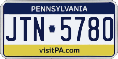 PA license plate JTN5780