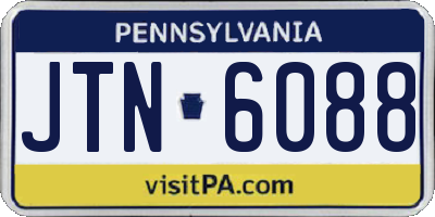 PA license plate JTN6088