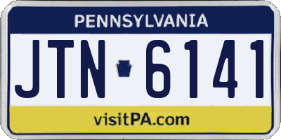 PA license plate JTN6141