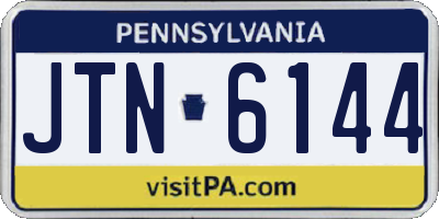 PA license plate JTN6144