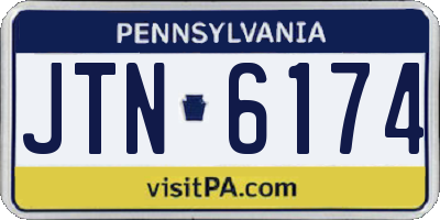 PA license plate JTN6174