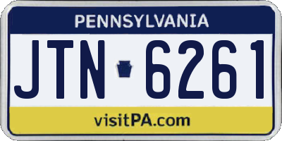 PA license plate JTN6261