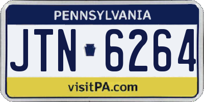 PA license plate JTN6264